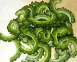 味噌味でゴーヤチャンプル作り方1写真