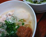 *鶏梅うどんと野沢菜明太子のごはん*作り方8写真