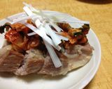 ♡ウんマー♡ 塩豚角煮 キムチと白髪葱作り方7写真