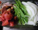 ナポリタンスパ!ホッとサラダ♡作り方1写真