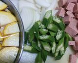 スパムと夏野菜のオープンオムレツ作り方1写真