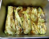 焼き茄子を梅じそソースで～♪作り方8写真