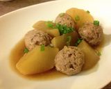 大根と肉団子のオイスターソース煮込み作り方5写真