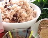 玄米と白米で作る、炊飯器のお赤飯作り方5写真