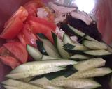 夏にピッタリ！もずく酢で蒸し鶏サラダ作り方3写真