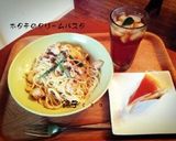 ホタテとしめじのクリームパスタ☆作り方4写真