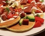 スパムとトマト アボカドのパンケーキ作り方5写真
