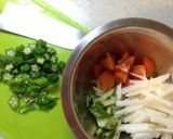 豆腐のオクラ長いもサラダ作り方2写真