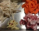 豚肉入りキンピラ作り方1写真