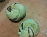 抹茶風味のぐるぐるあんぱん作り方8写真