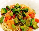 サーモンとアボカドとトマトの冷製パスタ作り方5写真
