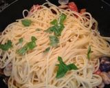 アサリとトマト。フレッシュバジルのパスタ作り方5写真