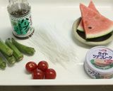 オクラたっぷり春雨サラダ作り方1写真
