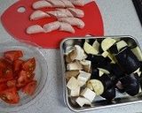 ナスとソーセージの焼き蒸し作り方1写真