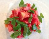 トマト牛の心臓でバジルたっぷり冷製パスタ作り方3写真