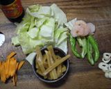 メンマと海老の野菜炒め作り方1写真