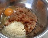 鳥挽き肉のニラハンバーグ作り方3写真