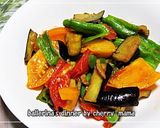 夏野菜の肉味噌あんかけ作り方3写真