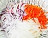 ごぼうのきんぴらの彩り野菜和え作り方6写真