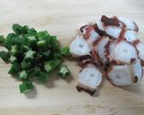 小さな一皿♪タコとオクラの梅酢あえ作り方2写真