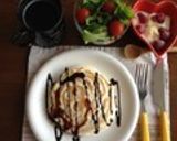 HM卵牛乳なし簡単幼児朝食豆乳パンケーキ作り方7写真