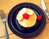 HM卵牛乳なし簡単幼児朝食豆乳パンケーキ作り方9写真