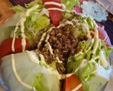豪快に！ひき肉マヨ炒めかけ丸ごとレタス作り方6写真