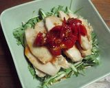 ゆで鶏のピリ辛トマポンだれがけ作り方4写真