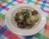 へちまを牛肉で炒めて祖母の味作り方5写真