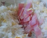 おにぎり：ベーコンエッグ（ピラフ風）作り方4写真