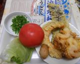 流水麺で冷やし天ぷらうどん・トマト入り作り方1写真