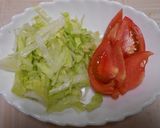 流水麺で冷やし天ぷらうどん・トマト入り作り方3写真