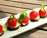 夏野菜とモッツァレラのミルフィーユ作り方3写真