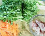パパッと！豆苗炒め作り方1写真