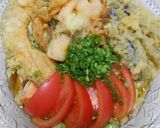 流水麺で冷やし天ぷらうどん・トマト入り作り方13写真