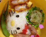 キャラ弁 キティちゃん作り方1写真