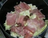 キャベツとベーコンのスープパスタ作り方1写真
