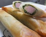 ブロックハムを使ってチーズと大葉の春巻き作り方12写真
