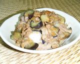 豚とナスのニンニク味噌チーズ丼☆作り方6写真