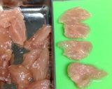ヘルシー♪ササミの冷えひえ梅肉あえ☆作り方1写真