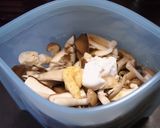 ルクエスチームバッグできのこ餡かけうどん作り方2写真