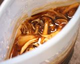 ルクエスチームバッグできのこ餡かけうどん作り方3写真