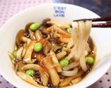 ルクエスチームバッグできのこ餡かけうどん作り方6写真