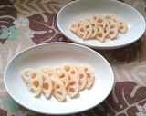 トースターで簡単♪蓮根の赤辛チーズ焼き作り方2写真