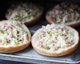 ベーグルトーストღねぎチーズベーコン作り方3写真