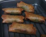 肉味噌で☆簡単春巻き作り方2写真