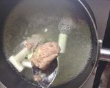 鶏つくねと長ねぎのスープ作り方3写真