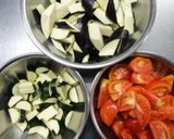 トマトを消費する！夏野菜と豚肉の炒め物作り方1写真