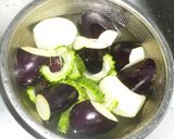 パパのゴーヤーとナスの甘味噌炒め作り方1写真