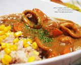 北海道満載!コーンご飯でミルク海鮮カレー作り方9写真